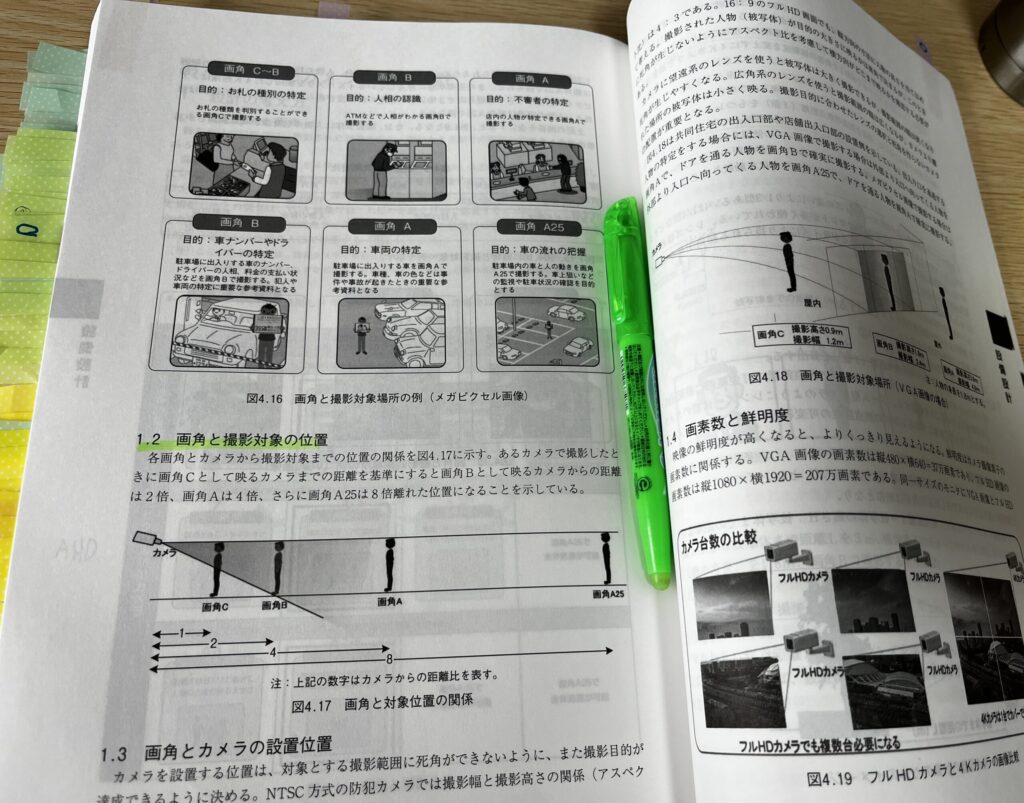 防犯設備士テキストの1ページ